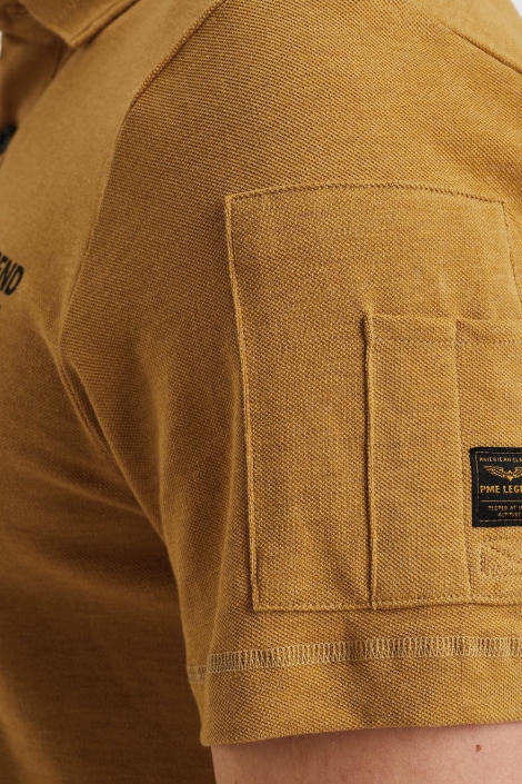 PME legend short sleeve polo pique melange